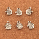 Antique Silver Tropical Fish Charms Pendants 35pcs 14.9x10.7mm