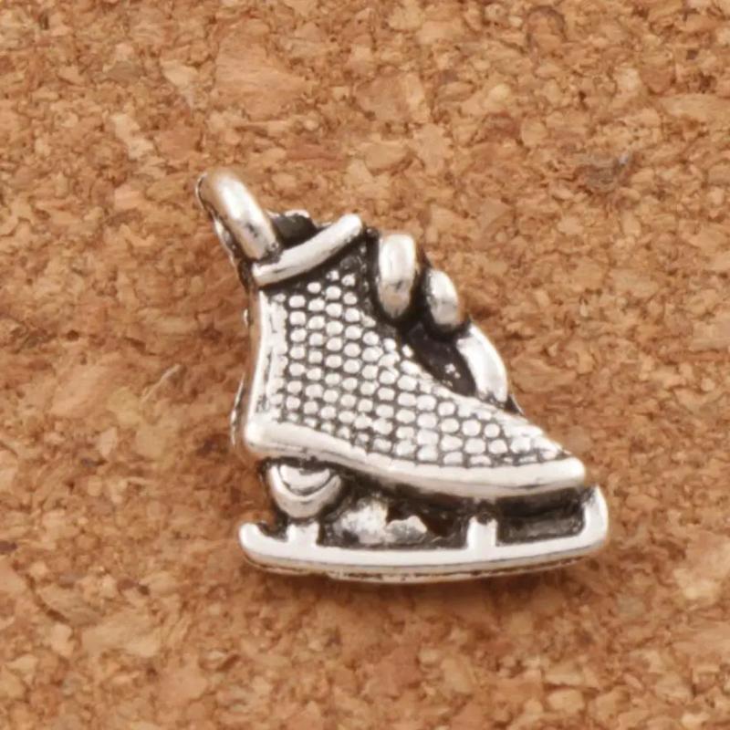 55pcs Ice Skating Grid Shoes Charm Beads Pendants DIY Jewelry L568
