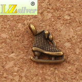 55pcs Ice Skating Grid Shoes Charm Beads Pendants DIY Jewelry L568