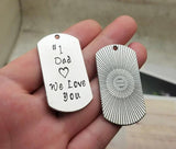 4pcs #1 Dad We Love You Charms Pendants DIY Necklace Supplies