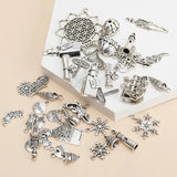 44pcs Mixed Style Snowflake Charms Pendants For DIY Jewelry