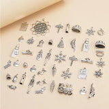 44pcs Mixed Style Snowflake Charms Pendants For DIY Jewelry
