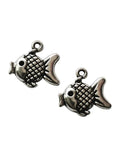 Tibetan Silver Fish Ocean Animal Spacer Charm Beads Alloy Jewelry Finding