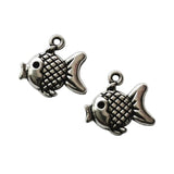 Tibetan Silver Fish Ocean Animal Spacer Charm Beads Alloy Jewelry Finding