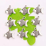 Tibetan Silver Fish Ocean Animal Spacer Charm Beads Alloy Jewelry Finding