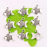 Tibetan Silver Fish Ocean Animal Spacer Charm Beads Alloy Jewelry Finding