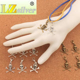 12Pcs Bronze Pirate Skull Halloween Clasp Charm Beads C981