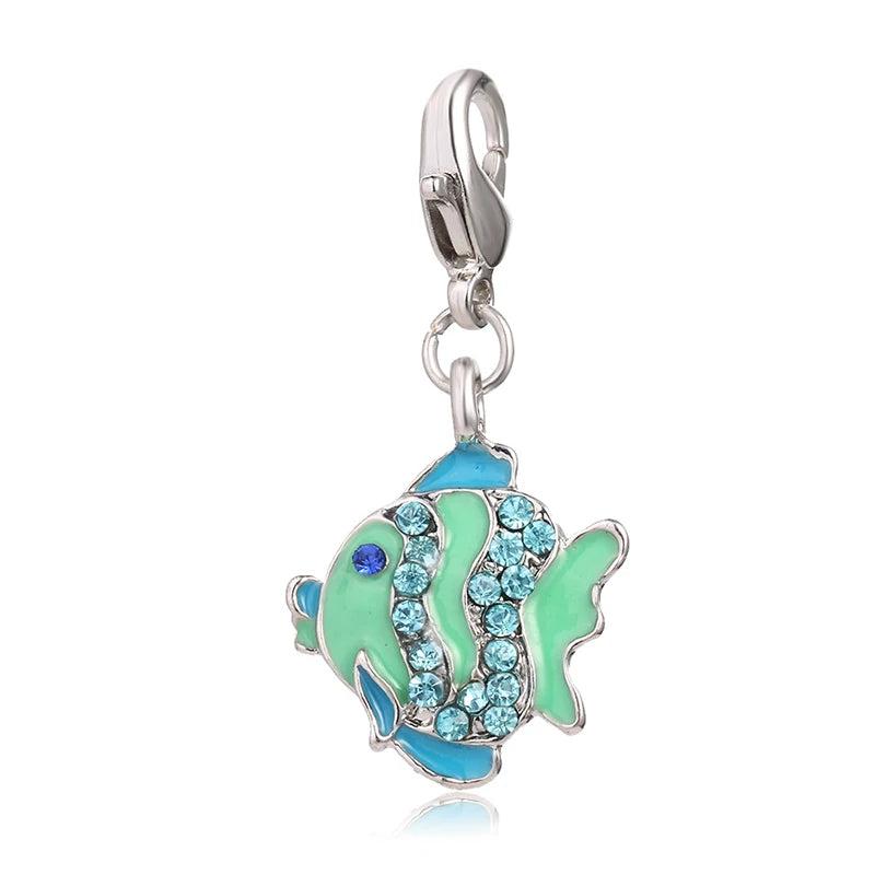 Tropical Fish Lobster Clasp Pendant DIY Accessories Necklace DZ123