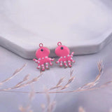 30pcs Double Faced Enamelled Octopus Charms 11*14mm Pendant