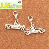 Truck Charm Beads Heart Floating Lobster Clasps 12Pcs