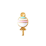 5pcs Colorful Lollipop Charm Food Charms for DIY Jewelry Making