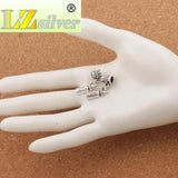 Milk Bottle Big Hole Beads Tibetan Silver 27.2x7.7mm 20pcs