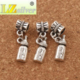 Milk Bottle Big Hole Beads Tibetan Silver 27.2x7.7mm 20pcs