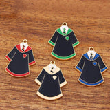 10pcs Enamel Robes Charm Clothes Jewelry Earring Bracelet Necklace Charms