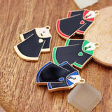 10pcs Enamel Robes Charm Clothes Jewelry Earring Bracelet Necklace Charms