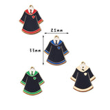 10pcs Enamel Robes Charm Clothes Jewelry Earring Bracelet Necklace Charms