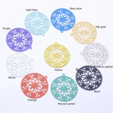 50pcs AB3239 Brass Filigree Flower Charms Pendant for DIY Earrings
