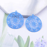50pcs AB3239 Brass Filigree Flower Charms Pendant for DIY Earrings