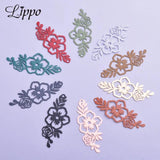 50pcs Filigress Long Flower Charms Earring Pendant DIY Jewelry Decoration