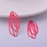 50pcs AC11666 Rose-red Silver Pendant DIY Jewelry Findings