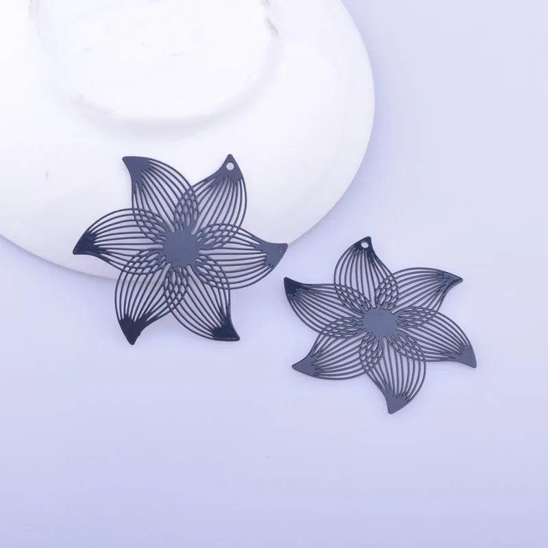 30pcs AB5789 45mm Filigree Flower Charms for Jewelry Making
