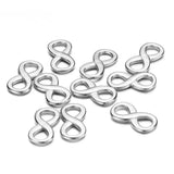 10Pcs Stainless Steel Infinity Symbol Pendant for DIY Jewelry Making