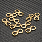 10Pcs Stainless Steel Infinity Symbol Pendant for DIY Jewelry Making