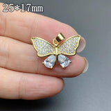 Rhinestones Butterfly Pendant for DIY Jewelry Making