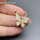 Rhinestones Butterfly Pendant for DIY Jewelry Making
