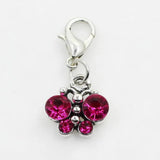 20pcs Crystal Butterfly Dangle Charms DIY Necklace Bracelet Jewelry
