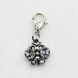 20pcs Crystal Butterfly Dangle Charms DIY Necklace Bracelet Jewelry