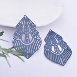 30pcs AB6539 Filigree Pink Charms Metal Brass Geometry Earring Findings