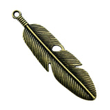 10pcs Antique Bronze Feather Charms for Earring Making Jewelry A11572