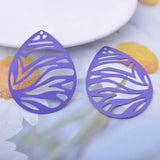 30pcs Brass Water Drop Charms 45*36mm DIY Earring Findings