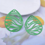 30pcs Brass Water Drop Charms 45*36mm DIY Earring Findings
