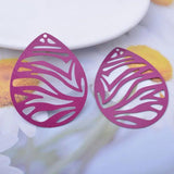 30pcs Brass Water Drop Charms 45*36mm DIY Earring Findings