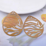 30pcs Brass Water Drop Charms 45*36mm DIY Earring Findings
