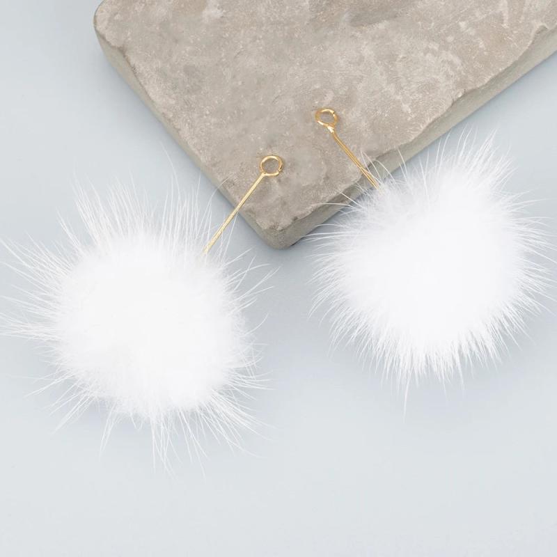 Hairball Pendant 18k Plated Real Fur Mink 10pcs/lot