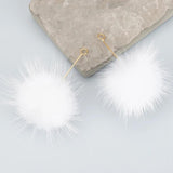Hairball Pendant 18k Plated Real Fur Mink 10pcs/lot