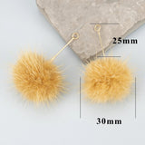 Hairball Pendant 18k Plated Real Fur Mink 10pcs/lot
