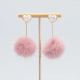 Hairball Pendant 18k Plated Real Fur Mink 10pcs/lot