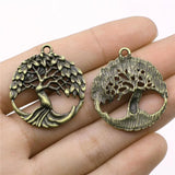 10pcs Antique Bronze Tree Charms For Jewelry Making