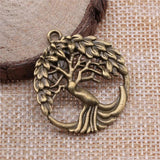 10pcs Antique Bronze Tree Charms For Jewelry Making
