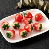 10pcs Red Strawberry Resin Charms Pendant for DIY Earrings Necklaces Jewelry