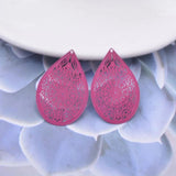 50pcs AB1394 Silver Water Drop Charm Pendant Earring Findings