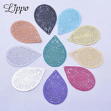 50pcs AB1394 Silver Water Drop Charm Pendant Earring Findings