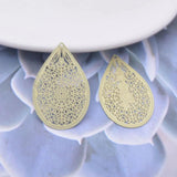 50pcs AB1394 Silver Water Drop Charm Pendant Earring Findings
