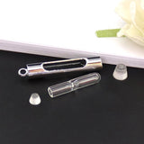 2PCS Glass Vial Pendants Locket Charms Cylinder Bottle Charm