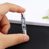 2PCS Glass Vial Pendants Locket Charms Cylinder Bottle Charm