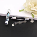 2PCS Glass Vial Pendants Locket Charms Cylinder Bottle Charm